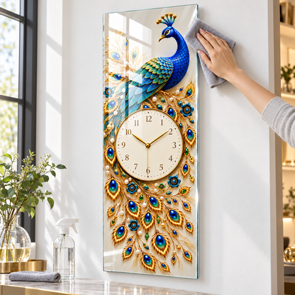 Mücevher Desenli Tavus Kuşu — 07 numaralı parlak cam yüzey görseli