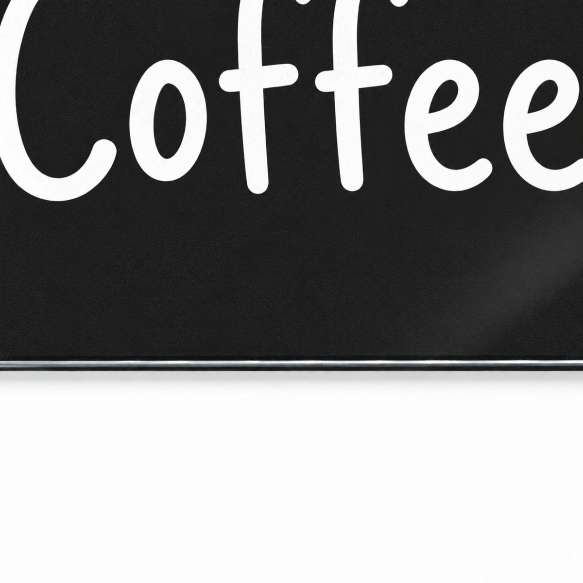 Coffee Araması — 4 mm polisajlı cam kenarı makro detayı