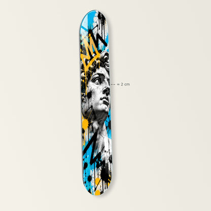 Grafiti Portre Dikey Skate Board Cam Tablo - 2 cm yüzer montaj