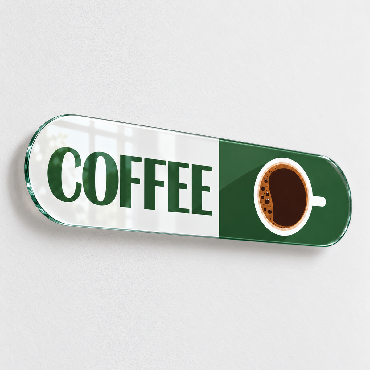 Yeşil Coffee — yaklaşık 2 cm duvar mesafesi