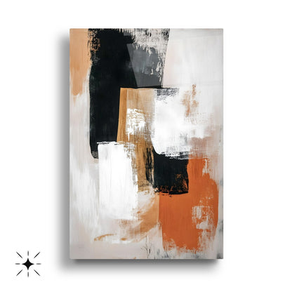 Soyut Renkler Üçlü Set Cam Tablo