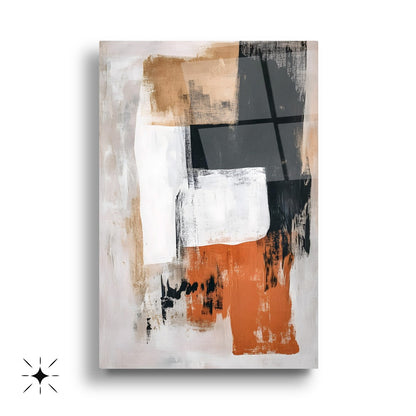 Soyut Renkler Üçlü Set Cam Tablo