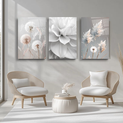 Karahindiba Üçlü Set Cam Tablo