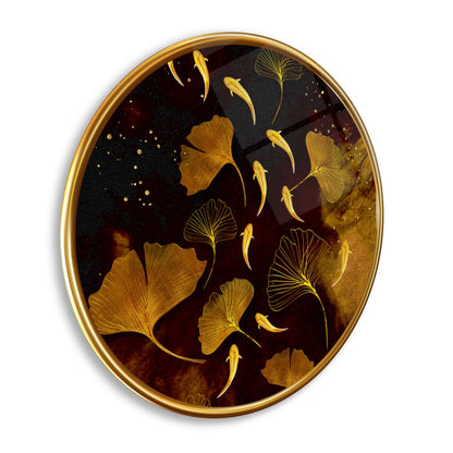 Gold Tema Yuvarlak Cam Tablo