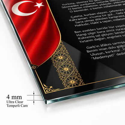 CAMDEKO 4 mm Ultra Clear temperli cam ince rodaj kenar detayı