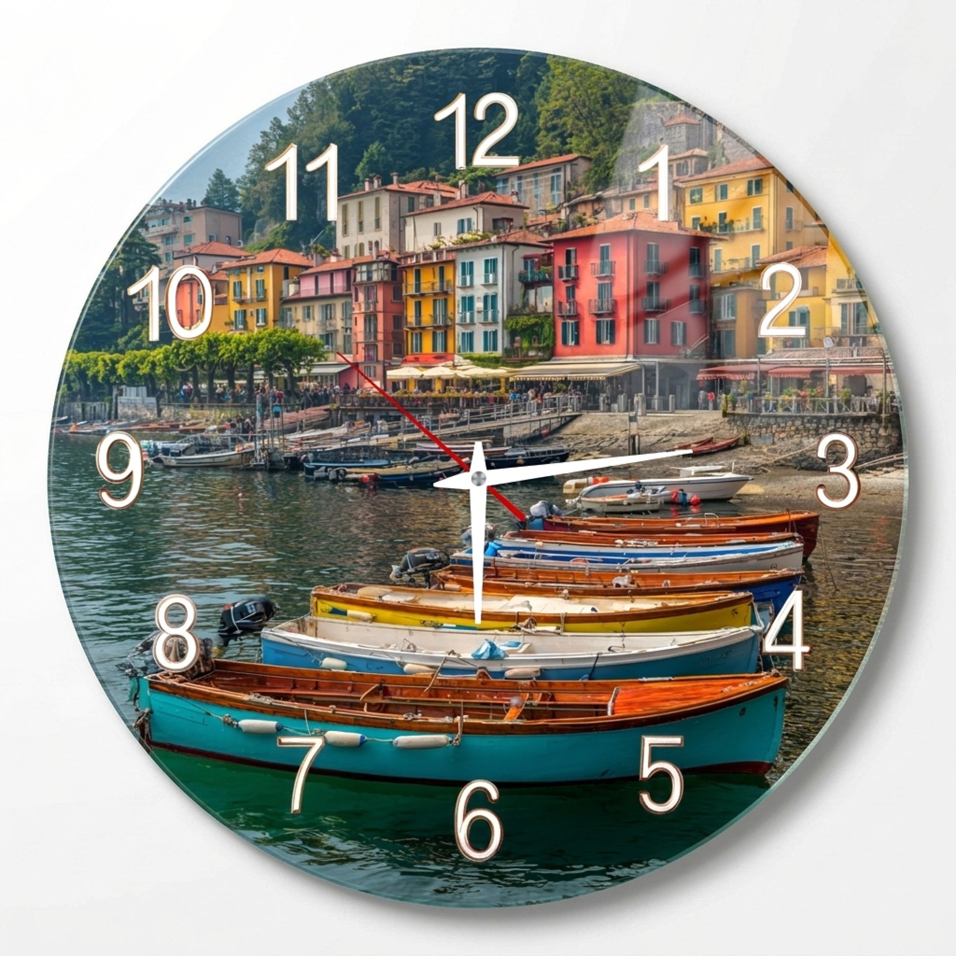 İtalya Varenna Manzaralı Cam Saat