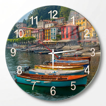 İtalya Varenna Manzaralı Cam Saat