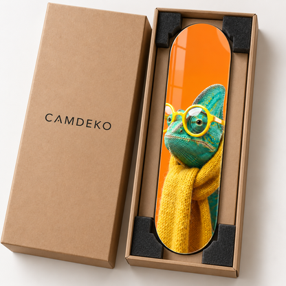 CAMDEKO güvenli paketleme - bukalemun Skate Board cam tablo