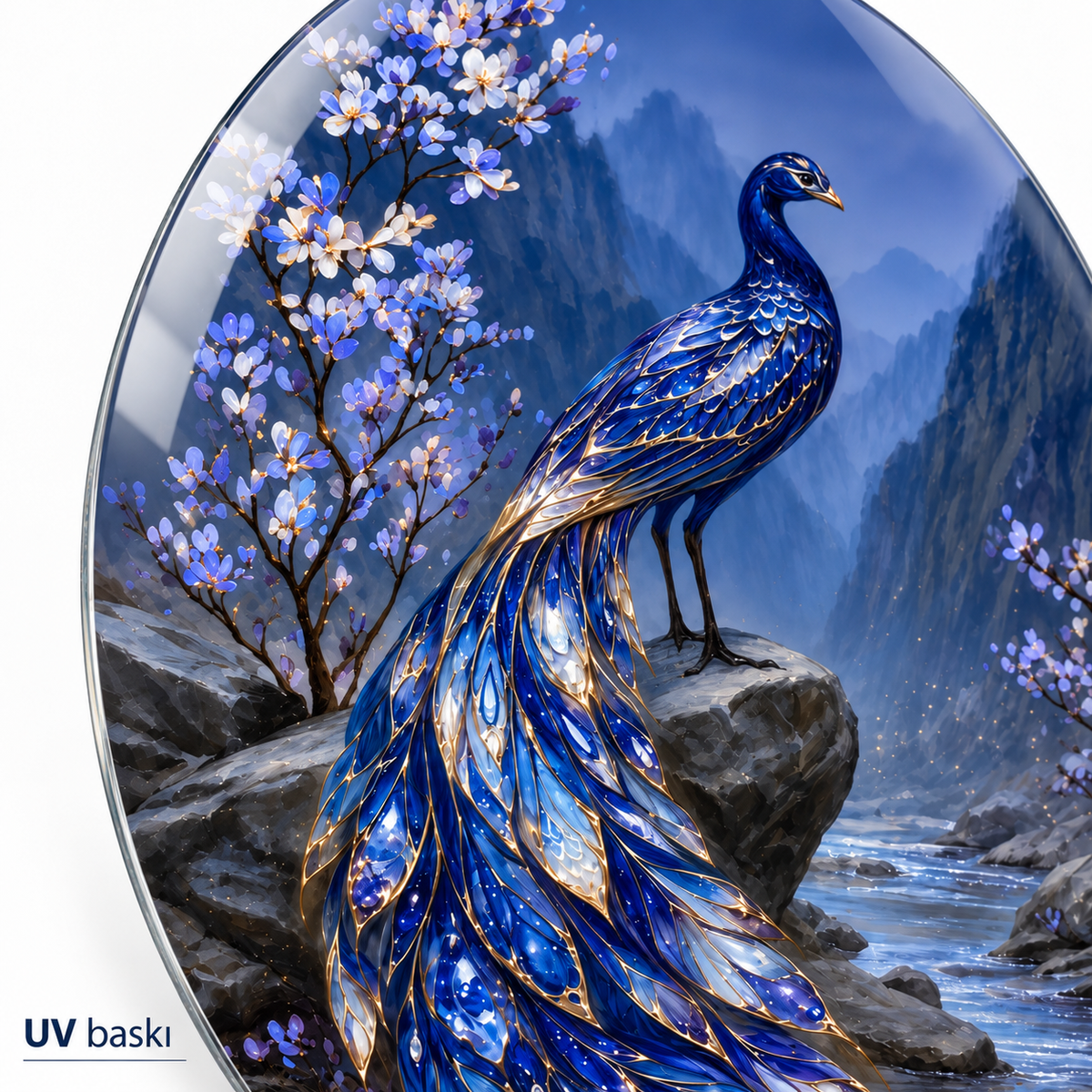 Safir Tavus Kuşu - UV baskı detayı