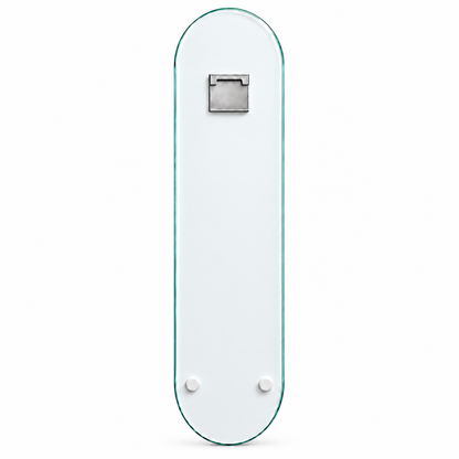 Ay Yıldızlı Gri Kurt Dikey Skate Board Cam Tablo – Arka yüz ve askı aparatı