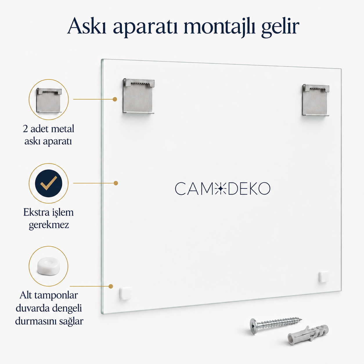 CAMDEKO 4 mm Ultra Clear temperli cam ve rodajlı kenar bilgisi