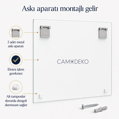 CAMDEKO 4 mm Ultra Clear temperli cam ve rodajlı kenar bilgisi