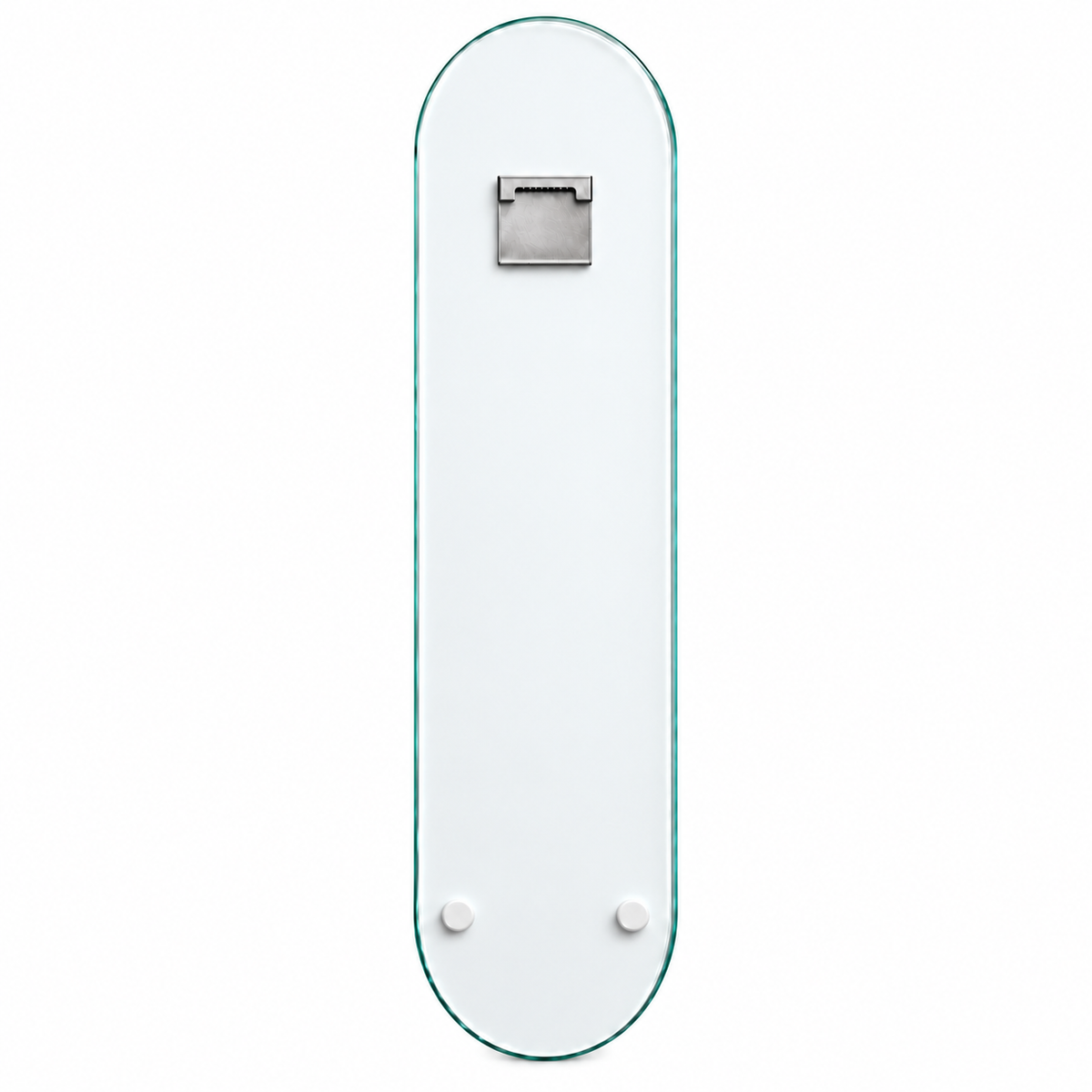 Bordo Zeminde Hilal ve Bozkurt Dikey Skate Board Cam Tablo – Arka yüz ve askı aparatı