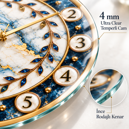 4 mm Ultra Clear temperli cam, rodajlı ince kenar ve düz cam yüzey detayı