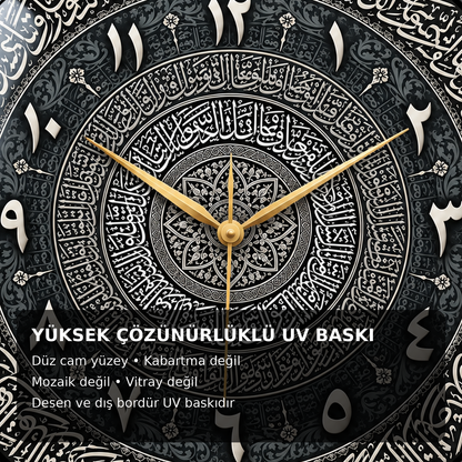 Düz cam yüzey üzerine yüksek çözünürlüklü UV baskı detayı