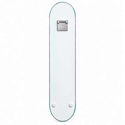 Dikey Skateboard Cam Tablo – Beyaz arka yüz, tek askı aparatı ve iki tampon