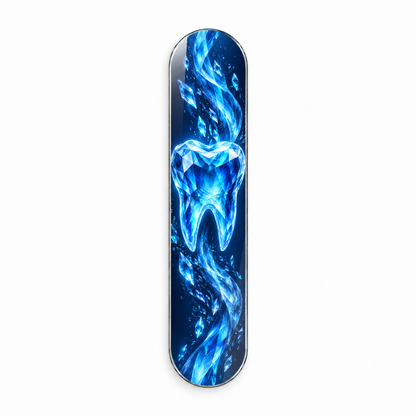 Safir Kristal Diş Dikey Skate Board Cam Tablo - beyaz vitrin