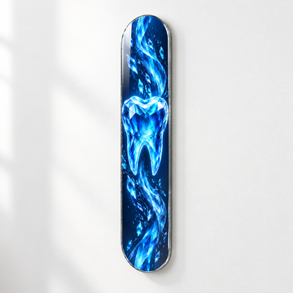 Safir Kristal Diş Dikey Skate Board Cam Tablo - duvar mesafesi