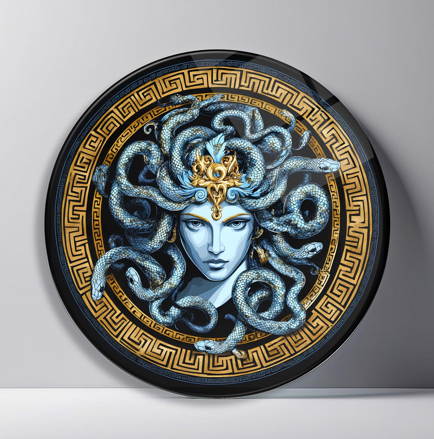 Medusa Yuvarlak Cam Tablo