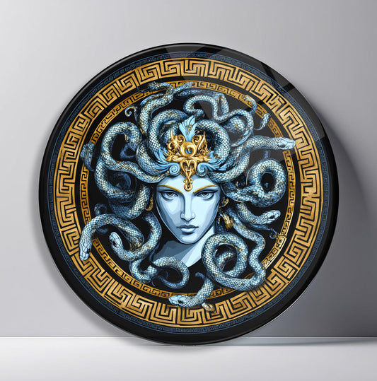 Medusa Yuvarlak Cam Tablo