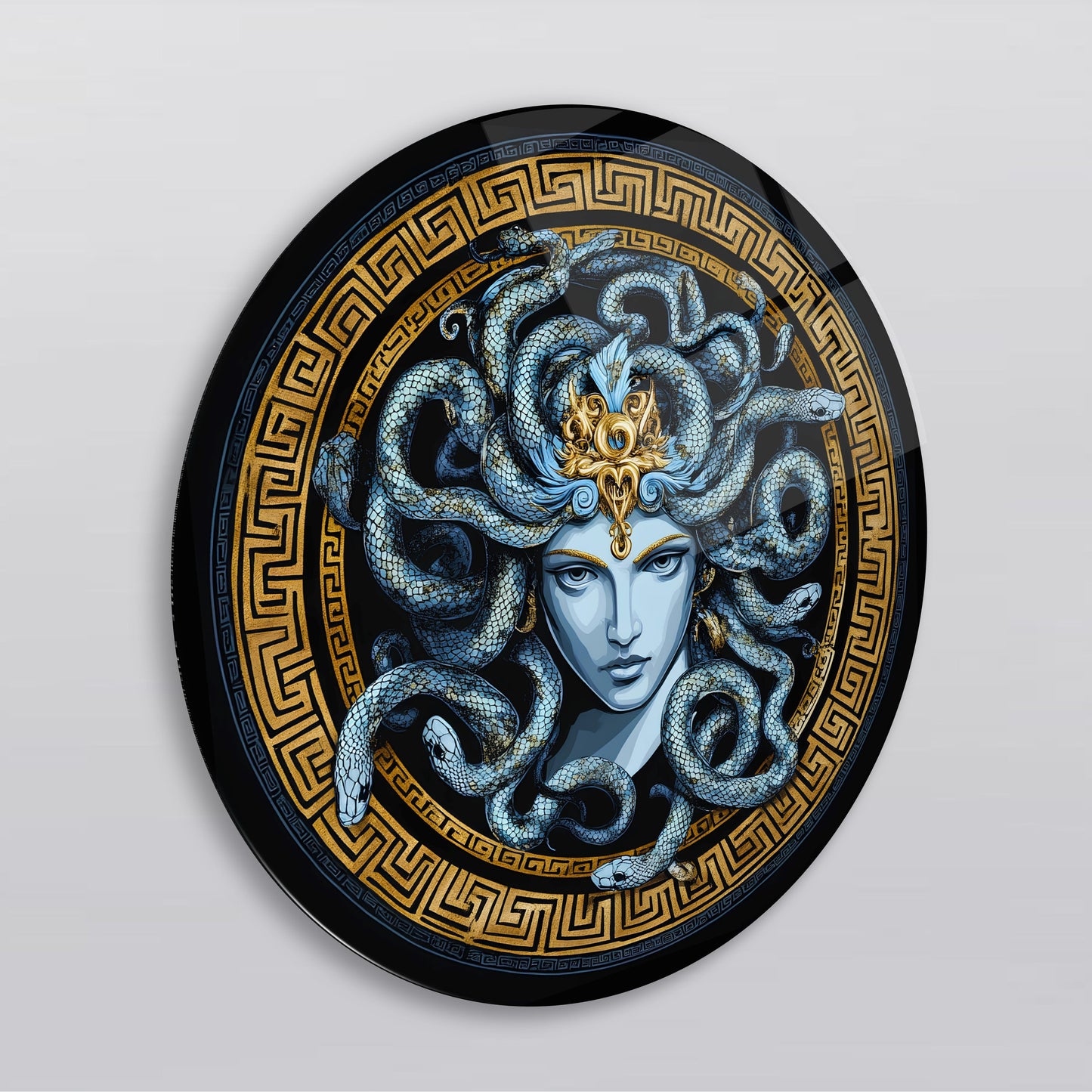 Medusa Yuvarlak Cam Tablo
