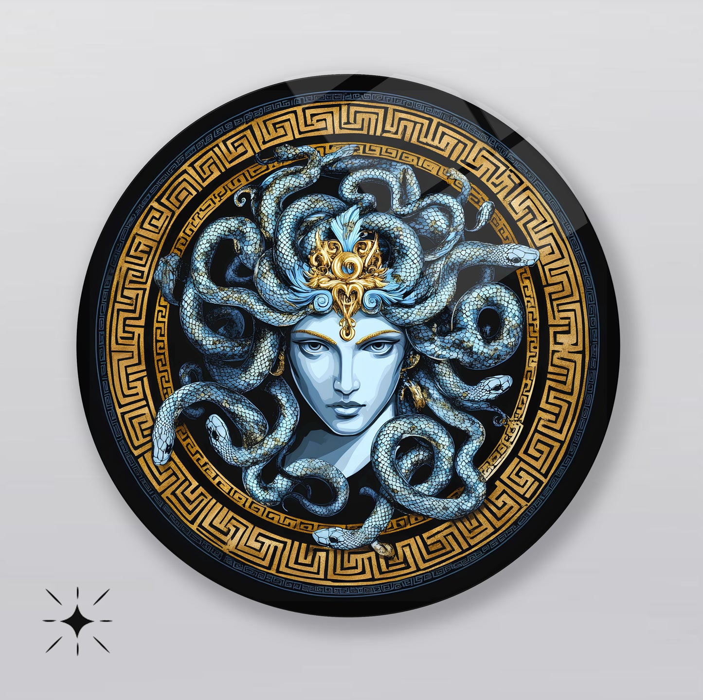 Medusa Yuvarlak Cam Tablo