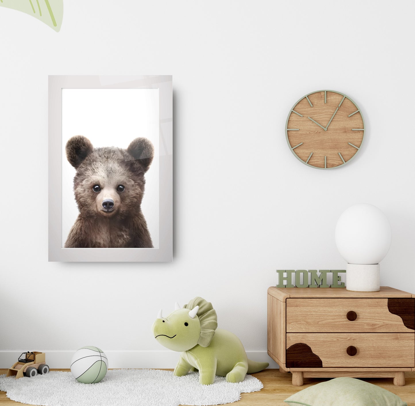 Yavru Ayı Çocuk Odası Cam Tablo