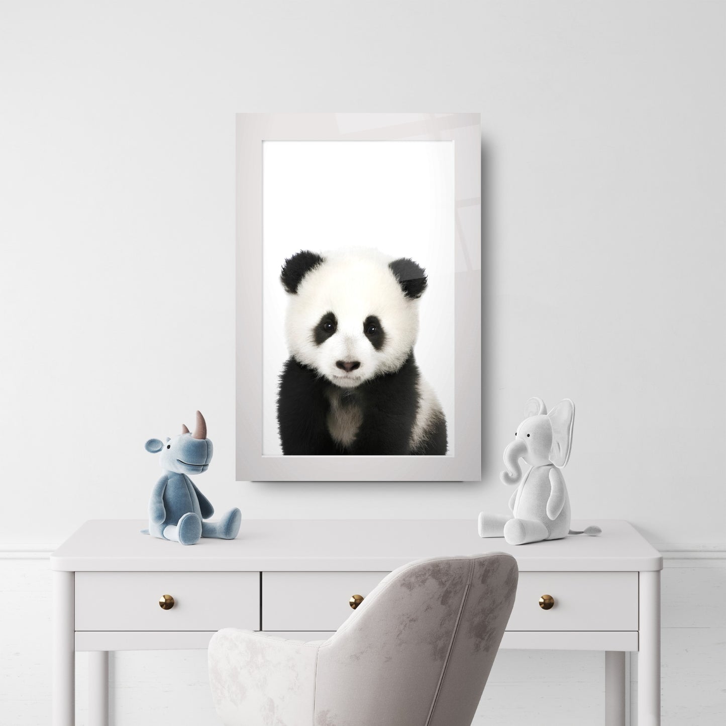 Yavru Panda Çocuk Odası Cam Tablo