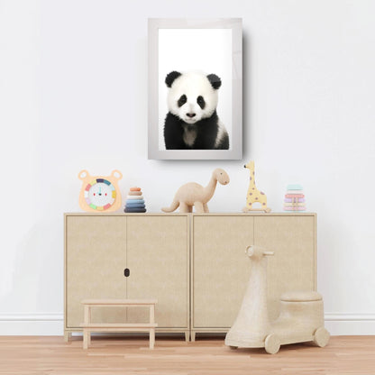 Yavru Panda Çocuk Odası Cam Tablo