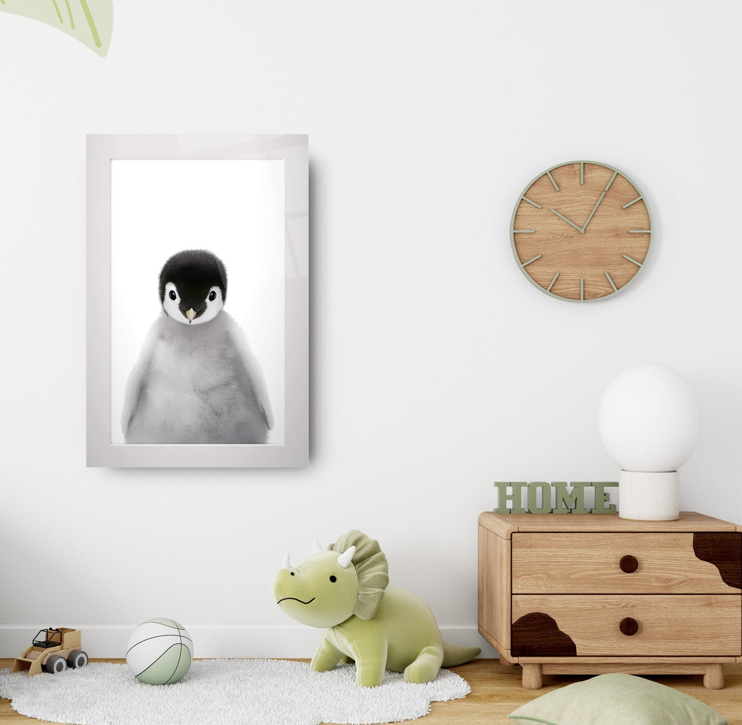 Yavru Penguen Çocuk Odası Cam Tablo