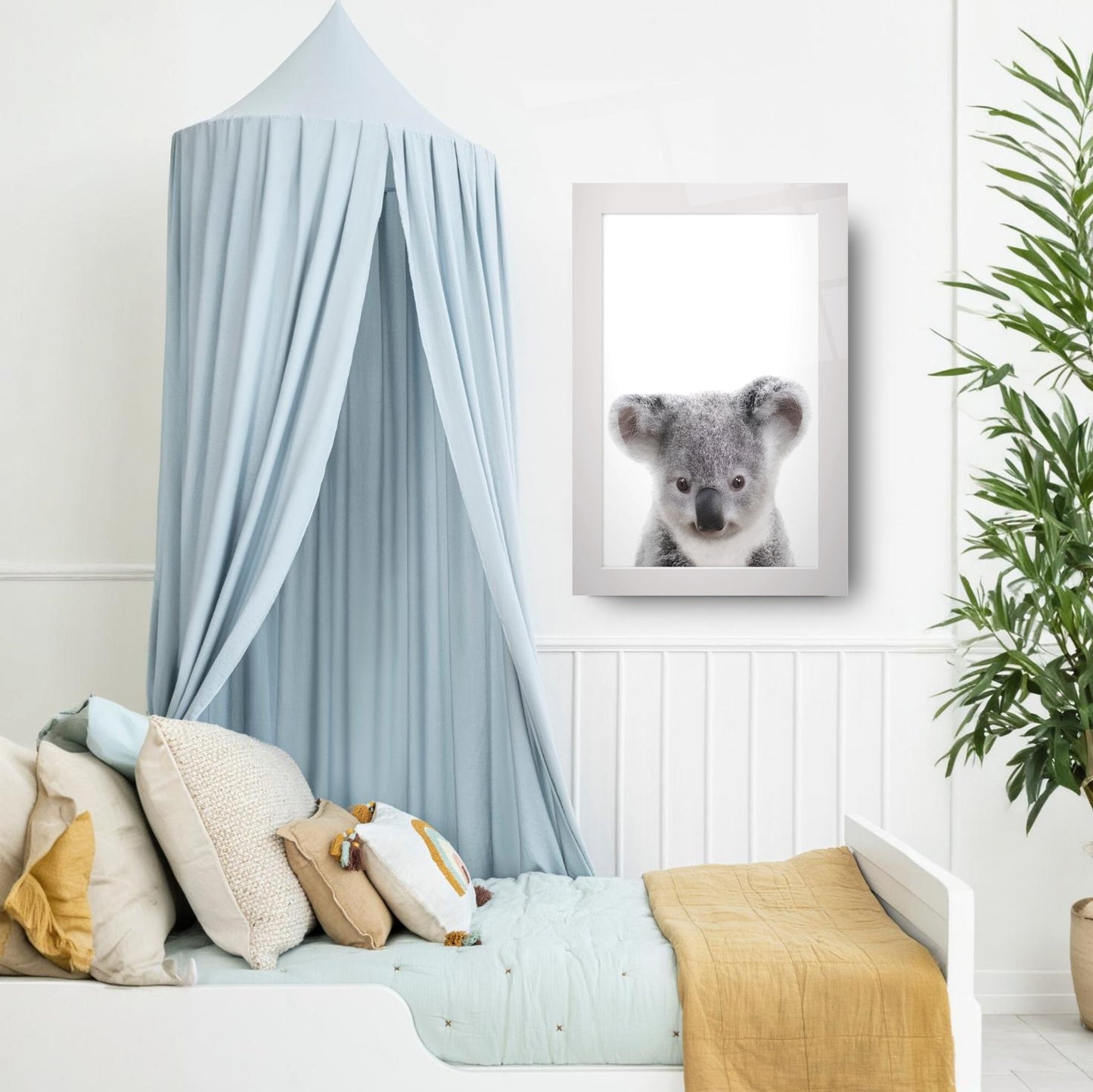 Yavru Koala Çocuk Odası Cam Tablo