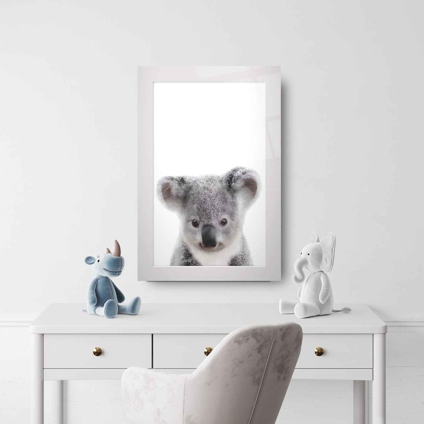 Yavru Koala Çocuk Odası Cam Tablo