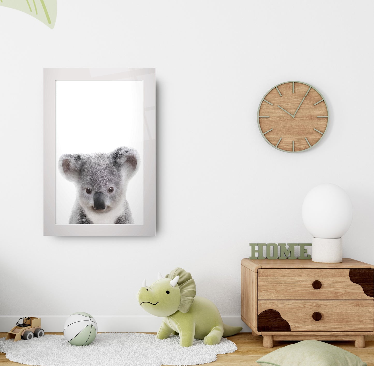 Yavru Koala Çocuk Odası Cam Tablo