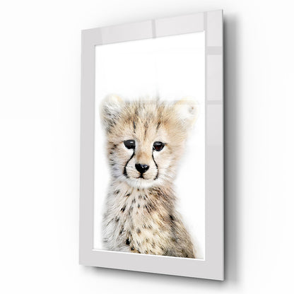 Yavru Leopar Çocuk Odası Cam Tablo
