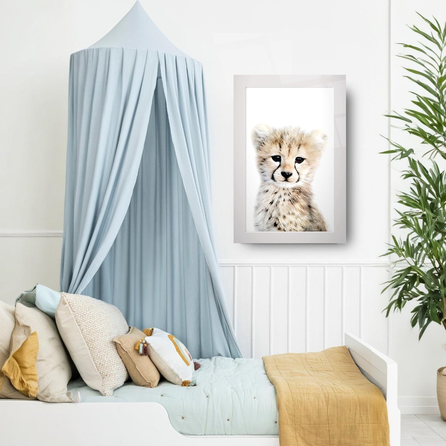 Yavru Leopar Çocuk Odası Cam Tablo