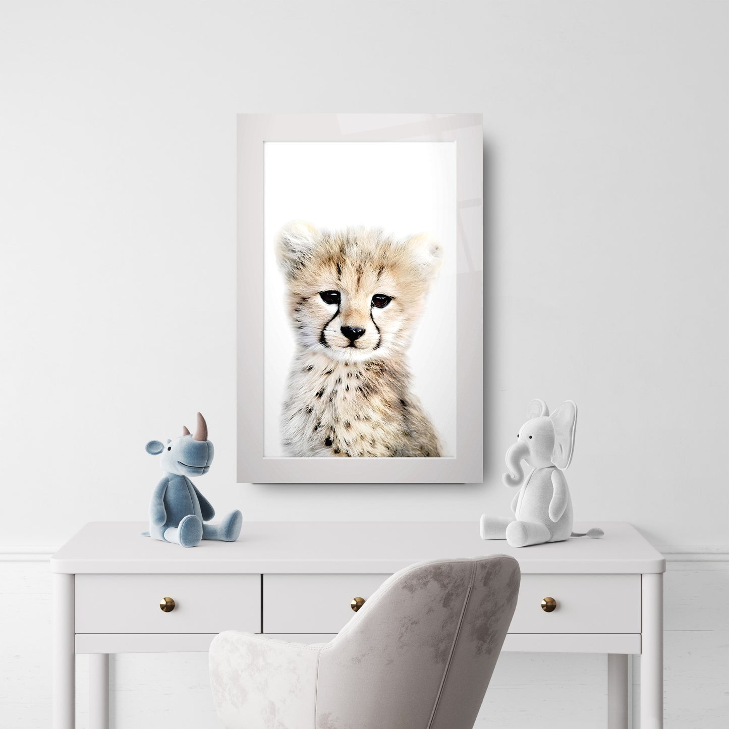 Yavru Leopar Çocuk Odası Cam Tablo