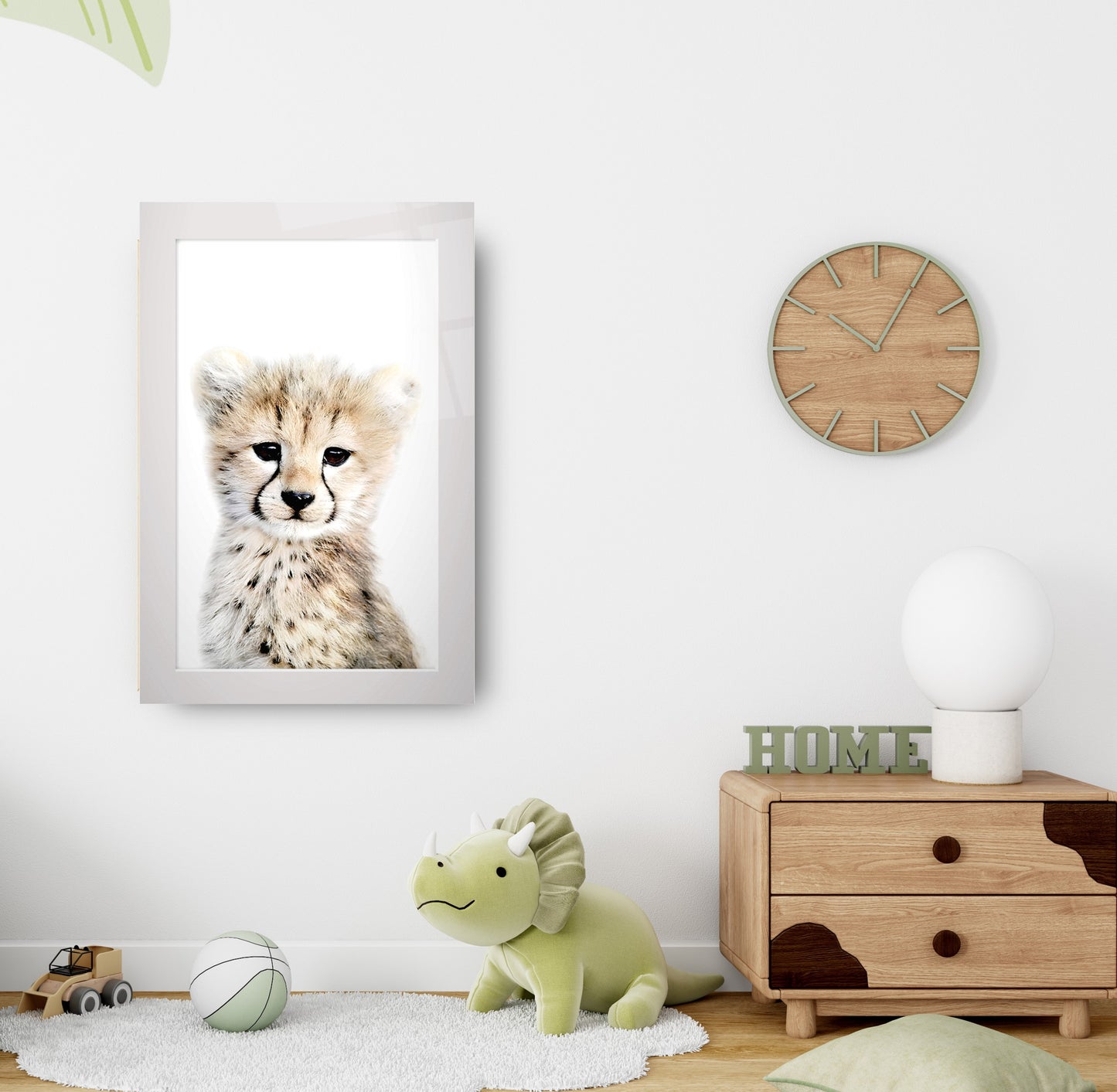 Yavru Leopar Çocuk Odası Cam Tablo