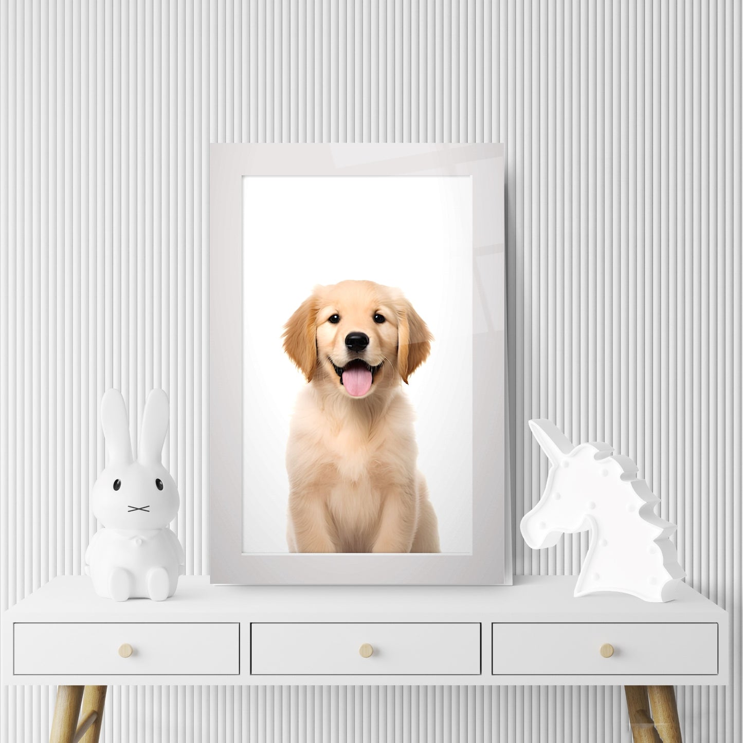 Yavru Köpek Çocuk Odası Cam Tablo
