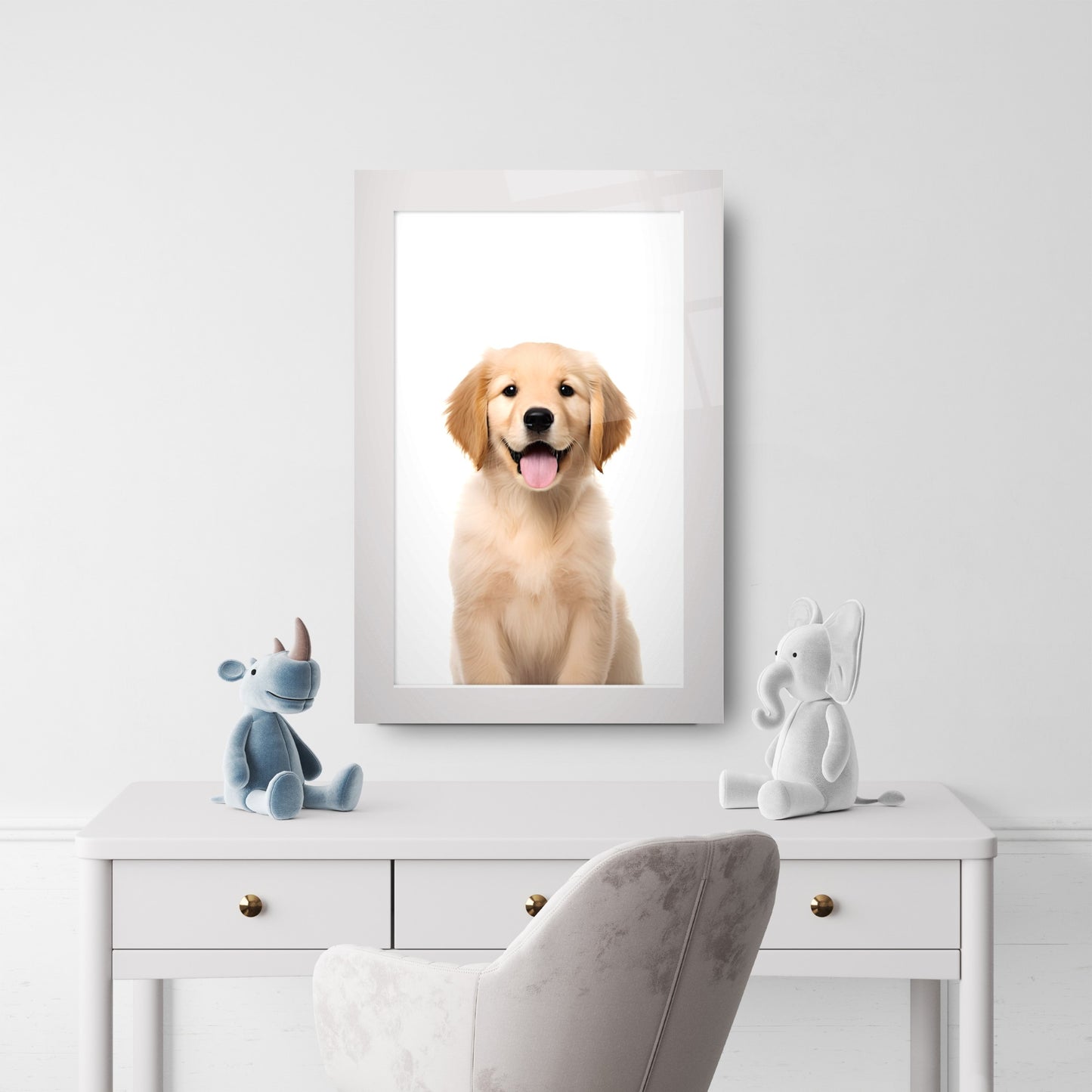 Yavru Köpek Çocuk Odası Cam Tablo