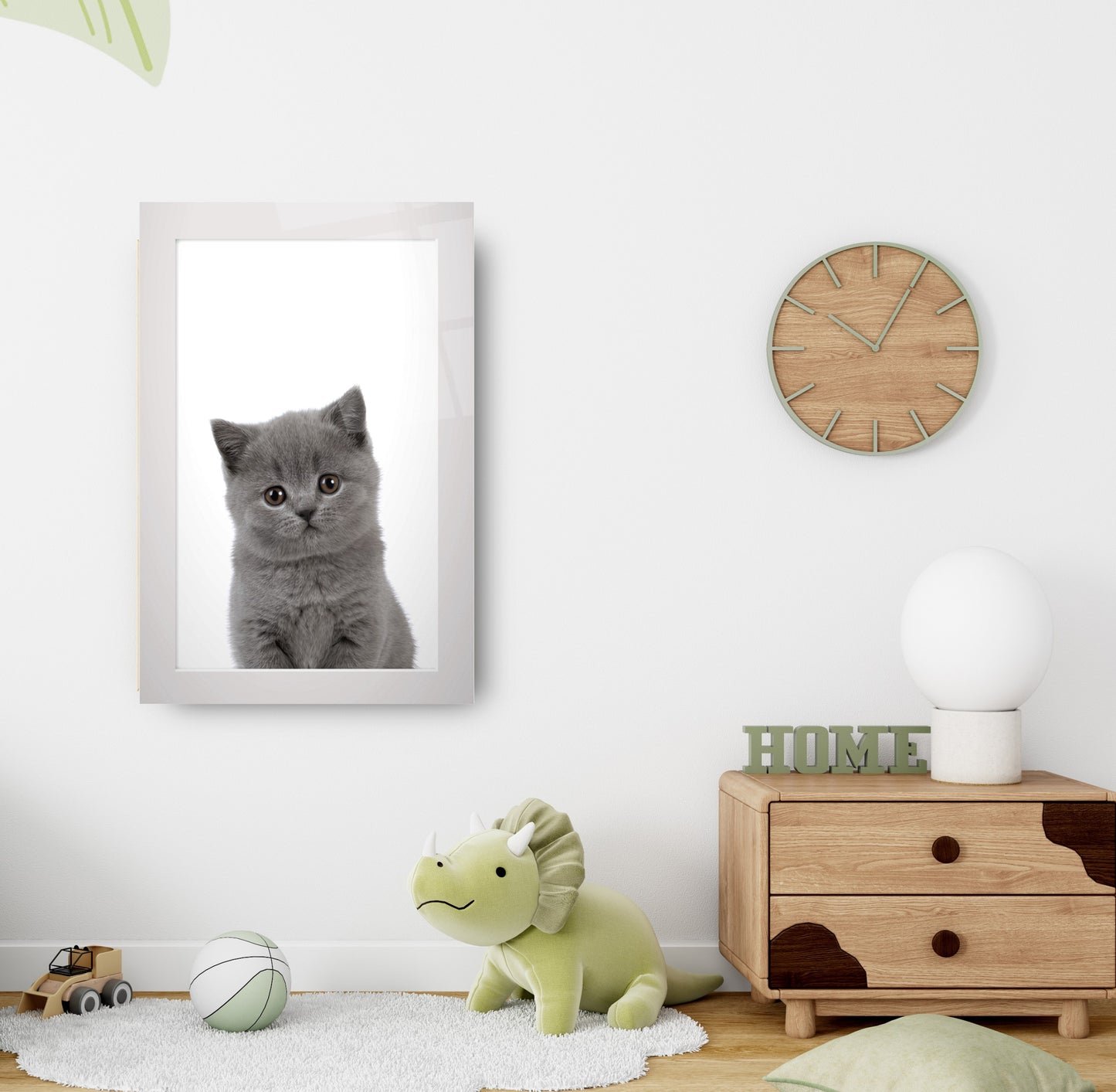 Yavru Kedi Çocuk Odası Cam Tablo