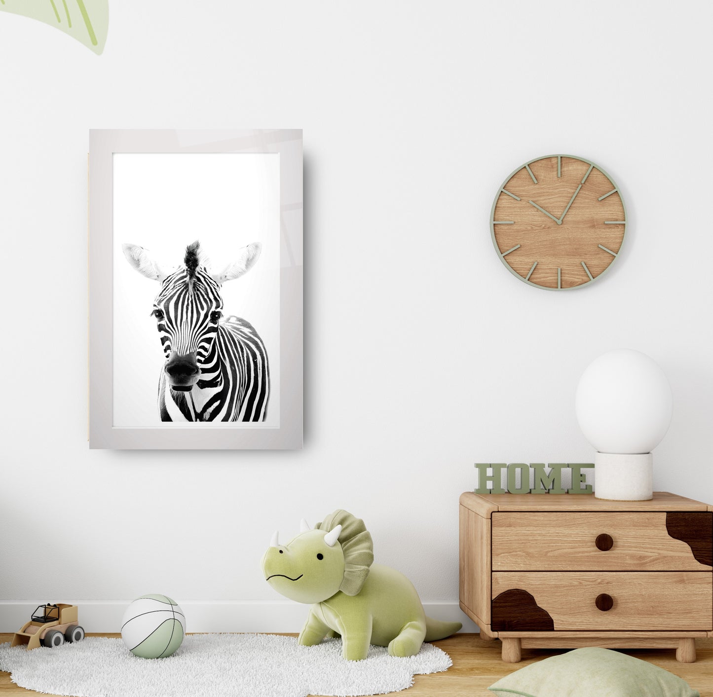 Yavru Zebra Çocuk Odası Cam Tablo
