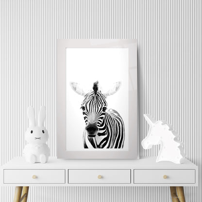 Yavru Zebra Çocuk Odası Cam Tablo