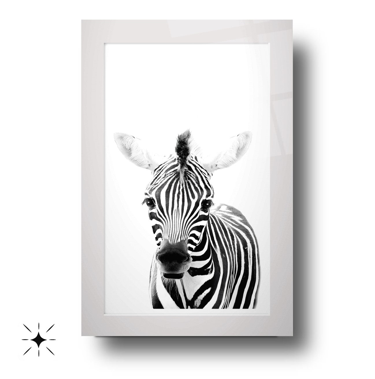 Yavru Zebra Çocuk Odası Cam Tablo