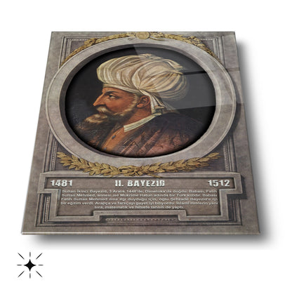 Osmanlı Padişahı 2. Bayezid Cam Tablo