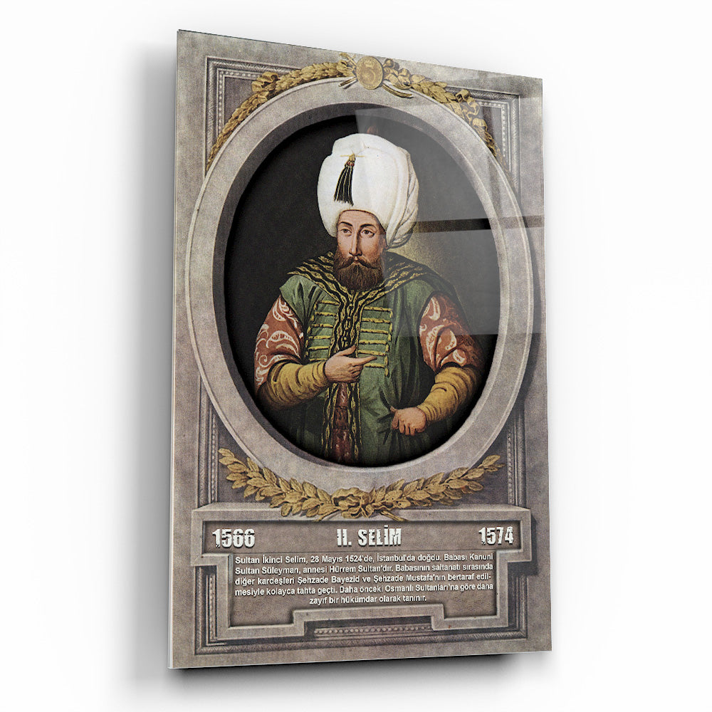 Osmanlı Padişahı 2. Selim Cam Tablo