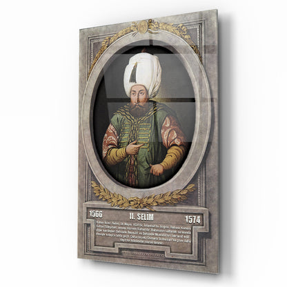 Osmanlı Padişahı 2. Selim Cam Tablo