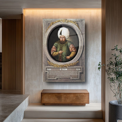 Osmanlı Padişahı 2. Selim Cam Tablo