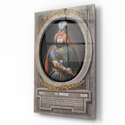 Osmanlı Padişahı 4. Murad Cam Tablo