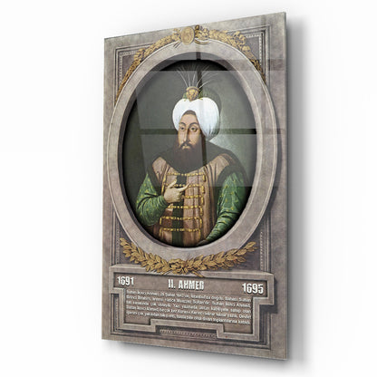 Osmanlı Padişahı 2. Ahmed Cam Tablo