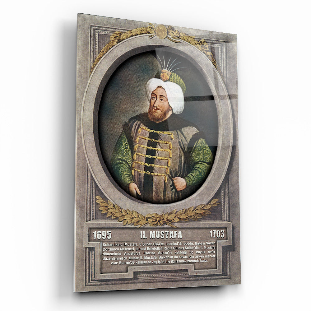 Osmanlı Padişahı 2. Mustafa Cam Tablo